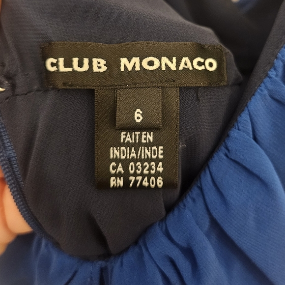 Club Monaco Blue Dress Size 6 - Picture 5 of 7